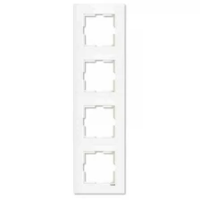 Рамка 4м вертик Karre белый встроенный монтаж (Viko), арт. 90960223