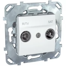 Розетка Schneider Electric телевизионная Unica R/ TV/ SAT белый, MGU5.454.18ZD