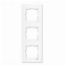 Рамка 3м вертик Karre белый встроенный монтаж (Viko), арт. 90960222