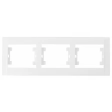 Рамка 3м гориз Defne белый встроенный монтаж (Makel), арт. 42001703