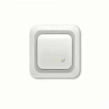Розетка одинарная 1м с заземлением и крышкой Yasemin белый без вставки встроенная Viko, 90552012