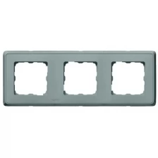 Рамка 3м универсал Cariva жемчужно-серая встроенный монтаж (Legrand), арт. 773693
