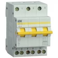 Выключатель-разъединитель трехпозиционный 3п ВРТ-63 40А ИЭК MPR10-3-040 MPR10-3-040 .
