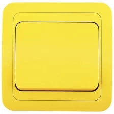 Выключатель 1 кл проходной (переключатель) Mimoza желтый быстрозажимные контакты встроенный монтаж (Makel), арт. 26505