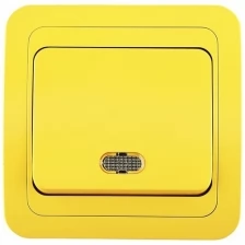 Выключатель 2 кл Mimoza желтый быстрозажимные контакты встроенный монтаж (Makel), арт. 26503