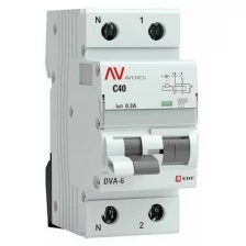 EKF Выключатель автоматический дифференциального тока 2п C 32А 100мА тип AC 6кА DVA-6 Averes EKF rcbo6-1pn-32C-100-ac-av