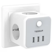 Сетевой фильтр TESSAN TS-301-DE, серый