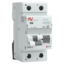 rcbo6-1pn-20C-30-a-av Дифференциальный автоматический выключатель EKF DVA-6 Averes 1П+N 20А 30мА, тип A, 6кА, C