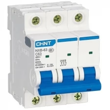 Автоматический выключатель CHINT NXB-63S 3P 63А 4.5kA характеристика C R 296833