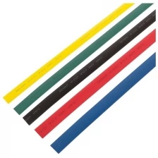 Термоусаживаемые трубки REXANT 12,0/6,0 мм, набор пять цветов, упаковка 50 шт. по 1 м