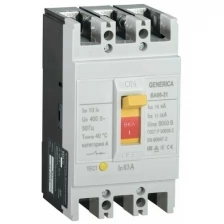 Автоматический выключатель ВА66-31 3Р 63А 18кА GENERICA IEK SAV10-3-0063-G (1 шт.)