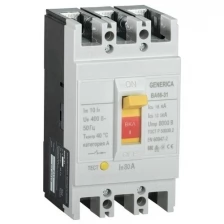 Автоматический выключатель ВА66-31 3Р 80А 18кА GENERICA IEK SAV10-3-0080-G (1 шт.)
