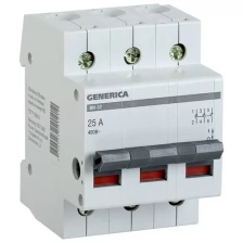 Выключатель нагрузки (мини-рубильник) 3п ВН-32 100А GENERICA IEK MNV15-3-100 (Цена за: 1 шт.)