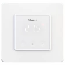 Wi-Fi программируемый терморегулятор terneo sx, слоновая кость с белой индикацией и сенсорными кнопками для управления теплым полом