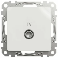 Розетка телевизионная оконечная встраиваемая Schneider Electric Sedna Design, цвет белый