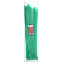 TUNDRA Хомут нейлоновый тундра krep, для стяжки, 4.8х400 мм, цвет зеленый, в упаковке 100 шт.