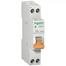 Выключатель автоматический дифференциального тока 32А/30mA 2р (1мод) ВА63 С АД63K Schneider 12525