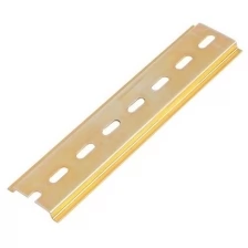 DIN-рейка тундра krep, L=150, оцинкованная, цвет желтый, в упаковке 1 шт.