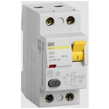 Выключатель дифференциального тока IEK 2п 40A 100mA тип AC ВД1-63 ИЭК MDV10-2-040-100