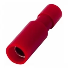 Rexant Разъем штекерный изолированный гнездо 4 мм 0.5-1.5 мм² (РШи-м 1.5-4/РШИм 1,25-5-4) красный REXANT, 400 шт.