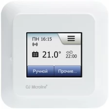 Wi-Fi Сенсорный программируемый терморегулятор OJ Electronics OWD5-1999-RU с двумя датчиками (белый)