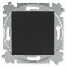 Переключатель одноклавишный LEVIT скрытой установки 10А проходной схема 6 механизм с накладкой антрацит / дымчатый чёрный 2CHH590645A6063 ABB