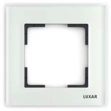 Luxar Рамка LUXAR Art на 1 пост белое стекло 4606400620532