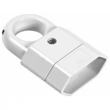 SmartBuy штепсель 6А 250В (АБС-пластик, под плоскую вилку, белый с кольцом) SBE-2.5-S10-w (арт. 808958)