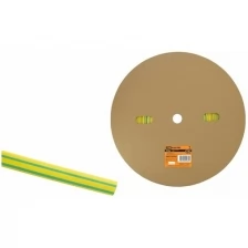 Термоусаживаемая трубка ТУТнг 14/7 желто-зеленая (100 м/ролл) TDM (Упаковка 100м) SQ0518-0031