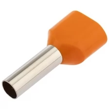 Наконечник штыревой втулочный изолированный Rexant НШВИ, 2 x 4 мм², 12 мм, оранжевый, 10 шт