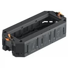 Коробка монтажная UT3 для установки в лючок с накладкой для 3xModul45 (полиамид,черный) 7408723 OBO Bettermann