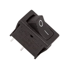 Rexant Выключатель клавишный 250V 6А (2с) ON-OFF черный Mini REXANT, 60 шт.
