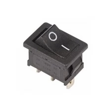 Rexant Выключатель клавишный 250V 6А (3с) ON-ON черный Mini REXANT, 50 шт.