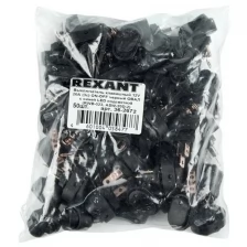 Rexant Выключатель клавишный 12V 20А (3с) ON-OFF черный овал с желтой LED подсветкой REXANT, 10 шт.