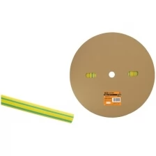 Термоусаживаемая трубка ТУТнг 12/6 желто-зеленая (100 м/ролл) TDM (Упаковка 100м) SQ0518-0024