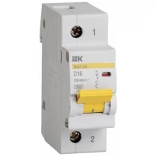 Автоматический выключатель IEK Ва47-100, 1Р, 16А, 10кА, характеристика D Mva40-1-016-d .