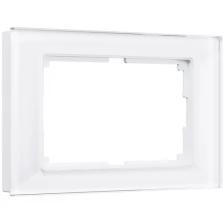 рамка Werkel из стекла для двойной розетки Favorit белый W0081101