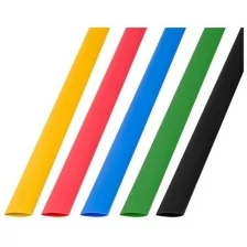 Термоусаживаемые трубки Rexant 8,0/4,0 мм, набор пять цветов, упаковка 50 шт. по 1 м 29-0158