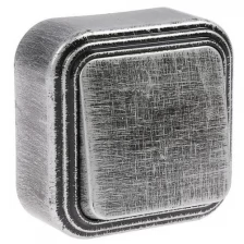 Выключатель "Элект" VA 16-131-ЧС, 6 А, 1 клавиша, наружный, цвет черный под серебро