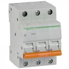Автоматический выключатель SCHNEIDER ELECTRIC 3p C 10А 4.5кА BA63 домовой 11222