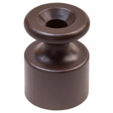 Изолятор для наружного монтажа, пластик, цвет коричневый (100 шт/уп)