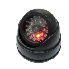 Муляж макет купольной камеры видеонаблюдения для улицы и дома 1 красный LED мигает на 2 элементах питания AA AB-BX-18Y