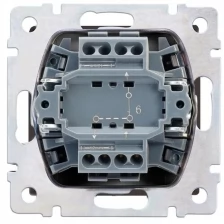 Проходной выключатель Smartbuy 1-клавишный 10А серый никель Нептун SBE-05gn-10-SW12-0
