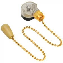 Выключатель Rexant "Gold" для настенного светильника, с деревянным наконечником {32-0106}