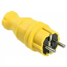 Вилка прямая омега ВБп3-1-0м IP44 каучук желт. IEK PKR01-016-2-K05