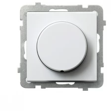 Поворотно-нажимной светорегулятор Ospel Sonata белый LP-8R/m/00