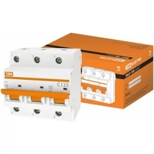 Автоматический выключатель TDM ELECTRIC ВА47-100 3Р 125А 10кА х-ка С (SQ0207-0091)