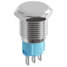 Кнопка выключатель (тумблер) GSMIN K5 ON-OFF 5А 12В AC 3Pin с соединительными проводами 16мм (Серебристый)