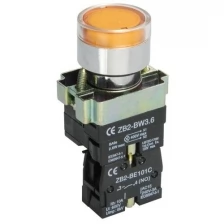 Кнопка управления IEK LAY5-BW3561 с подсветкой, желтый, 1з, ИЭК BBT50-BW-K05