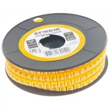 Stekker Кабель-маркер 3 для провода сеч.4мм, желтый, CBMR40-3 39113